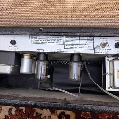 Vintage 1981 ProAmp Ltd 60w 6L6 Valve Guitar Amplifier Head w Pedal Manual 1980s image 11