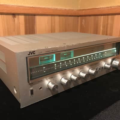 1979 JVC R-S7 vintage silver face late 1970's AM/FM stereo receiver 50w with turntable & aux input image 1