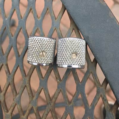 Fender Precision bass Telecaster Guitar Knobs 1975 Chrome image 2