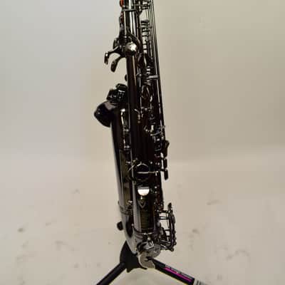 Cannonball A4 Big Bell Stone Series Standard Alto Saxophone, Polished Black Nickel w/ Case image 3