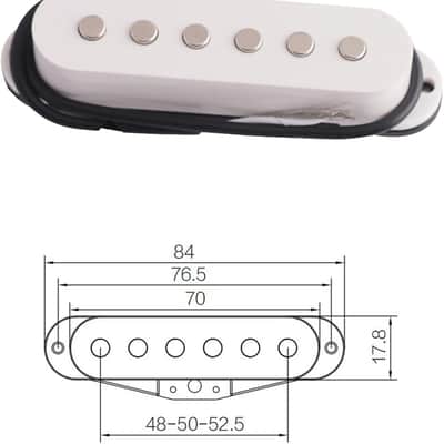 Electric Guitar Pickup Ceremic Magnet Neck Middle Bridge Single Coil Pickups Compatible with Strat Style SSS Electric Guitar Parts Replacement Set of 3Pcs White. image 3