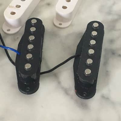 Vintage Unknown Brand Stratocaster Ceramic Pickup Set Complete Strat Pickups SSS image 6