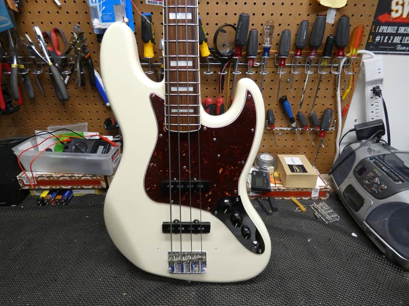 Fender '66' Jazz Bass MIJ 2013 - Olympic White w/Matching Headstock - - LOTS of Great Upgrades!! image 1