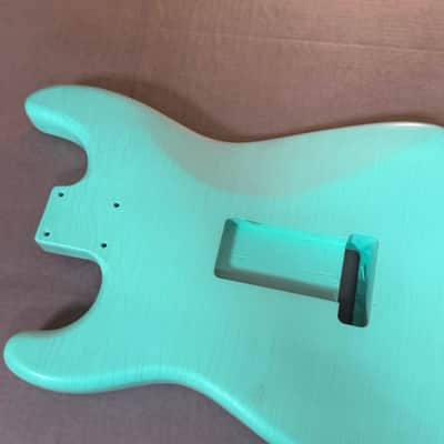 1873g Kohlin Guitars S-Type Roasted Pine replacement body Aged Nitro Relic Vintage Surf Green Made in Sweden image 9