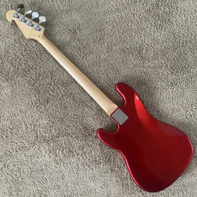 Red SX 4 String Precision Bass Style, Basswood Body with Maple Neck, Rosewood Fingerboard image 20