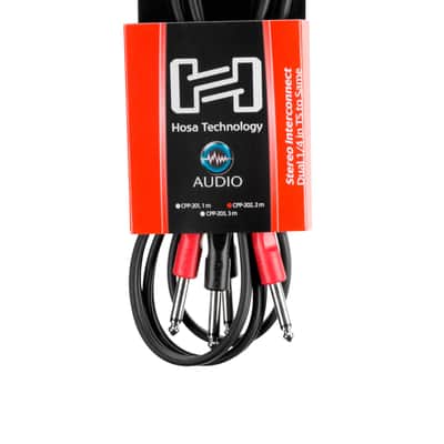 Hosa CPP-202 Dual 1/4 Inch TS to Dual 1/4 Inch TS Stereo Interconnect Cable, 6.6 Feet image 5