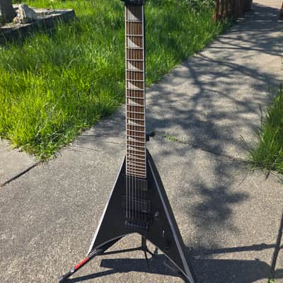 New Jackson King V KVX7 7 String 2025-2026 - Satin Black/Gray Bevels image 1