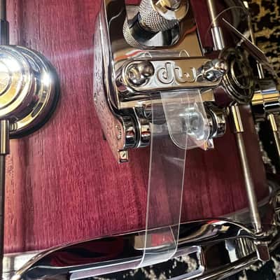 DW 6.5" x 14" Collector's Series Pure PurpleHeart Shell Snare Drum - Natural Satin Oil w/ Chrome Hardware image 3