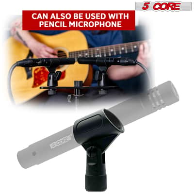 5 Core Microphone Clip Holder 6 Pieces with Screw Adapters 5/8 to 3/8 Inch image 8