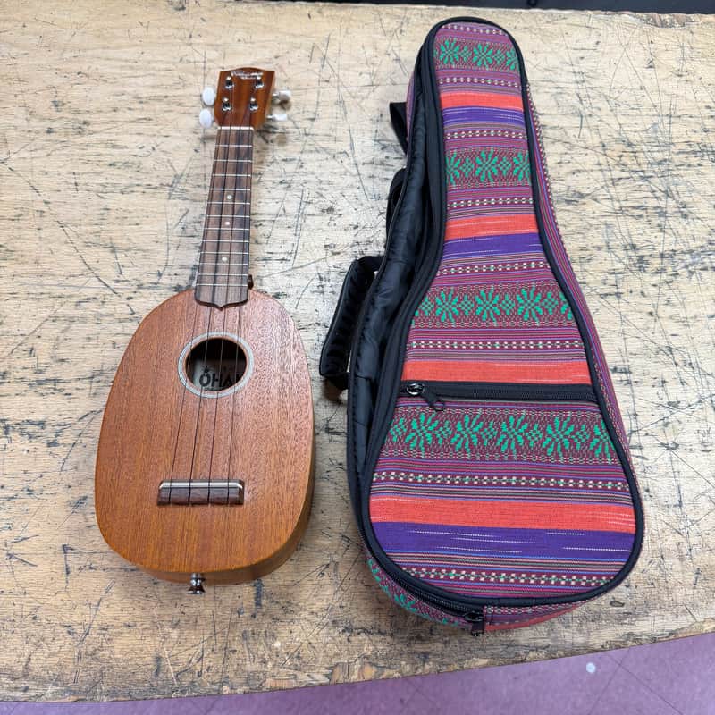 Used Ohana PK-10 Pineapple Soprano Ukulele Uke with Gig Bag image 1