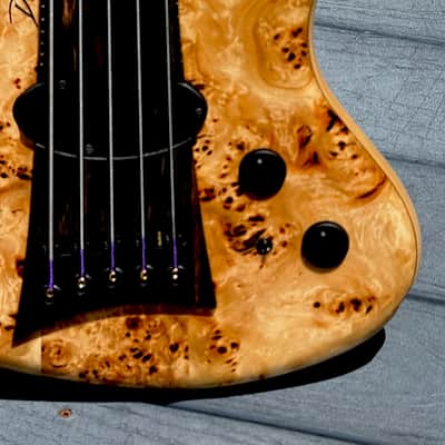 Marleaux Diva 5-String Fretless Bass 2021 - stunning Poplar Burl its the finest Fretless made today ! image 10