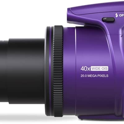 Mint Minolta MN40Z 20MP Digital Camera â€“ 40x Optical Zoom, 1080p FHD Video, 3.0" LCD, Wi-Fi, Face/Smile/Blink Detection â€“ Purple image 4