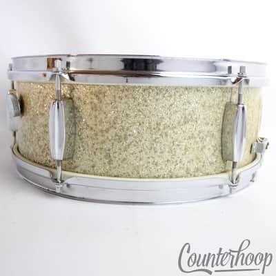 *Hoshino Kougyou Prestige14x5"Snare Drum Silver Sparkle 3ply Shell Vintage 60s* image 5