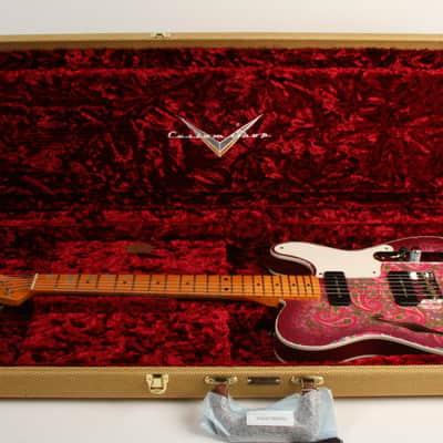 Fender Custom Shop Limited Edition Dual P90 Tele Relic Maple Neck Pink Paisley image 11