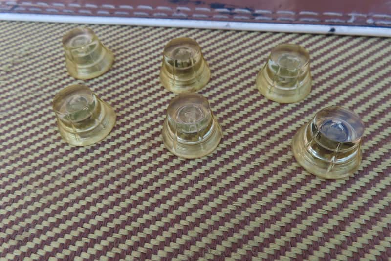 HARMONY SILVERTONE 1950's 60's CUPCAKE GOLD KNOB SET of 6 MINT ORIGINAL! image 1