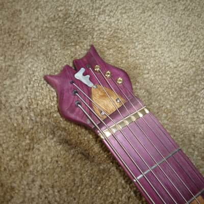 private stock Tree of Life guitar/bass,ultra rare,solid purpleheart neck thru+fanned, 7,8,9or10 strings image 3