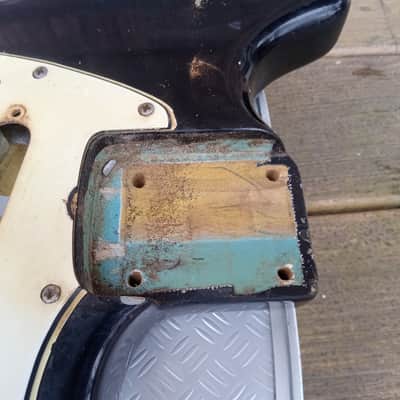 Vintage 1966 Fender Mustang Electric Guitar Body/Neck Husk Project w/ Stone Hardshell Case! image 4