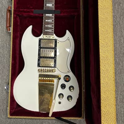 Epiphone Limited Edition G-400 Les Paul SG Custom (2008) - Antique White #11899 with Hard Case image 8