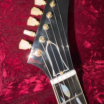 Video! 2016 Gibson Custom Shop Crimson Division Ultima '58 Explorer Custom w/ Flame Inlay on Neck,Flame Top and Binding image 9