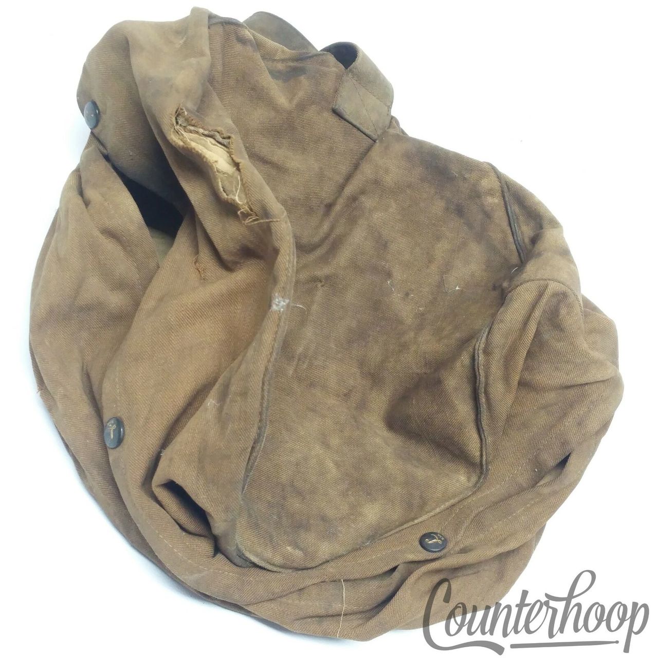 Leedy 7x11" Canvas Fabric Tom Drum Case Soft Shell Vintage 30s "L USA" Buttons* — main photograph