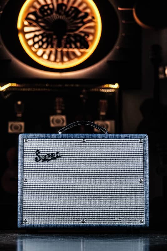 USED Supro 1970RK Keeley Custom 25-Watt 1x10" Guitar Combo blue rhino image 1