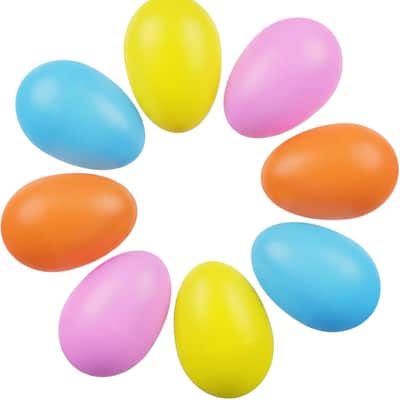 8PCS Plastic Egg Shakers, Musical Instruments for Kids Plastic Egg Toy Maracas for Toddlers Hand Percussion Musical Eggs Easter Basket Stuffers image 1