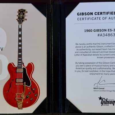 1960 Gibson ES-355TDSV Cherry — Gibson Certified Vintage — Original PAFs — Collector Grade image 6