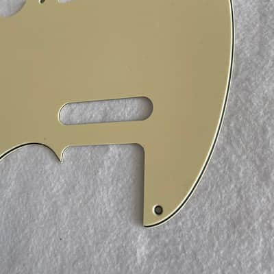 For Vintage 5-hole Fender Esquire Telecaster Guitar Pickguard Scratch Plate 3 Ply Vintage Yellow image 2