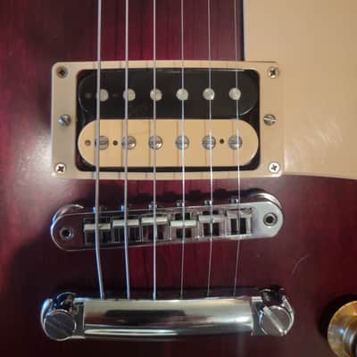 Gibson Les Paul Traditional Pro V Satin Mahogany Top 2020 - Satin Wine Red (Trad Pro V) image 3