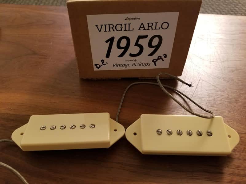 Virgil Arlo Original White Label 1959 P90 P-90 Dog Ear Pickups. RARE! image 1