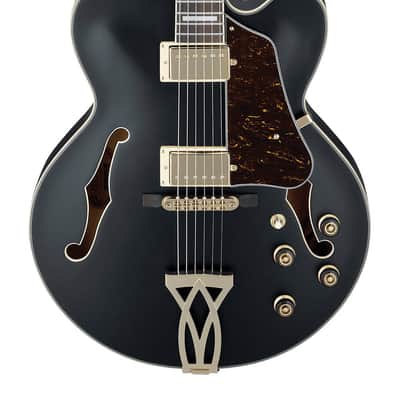 Ibanez Artcore AF75G Hollow Body Electric Guitar - Black Flat image 1