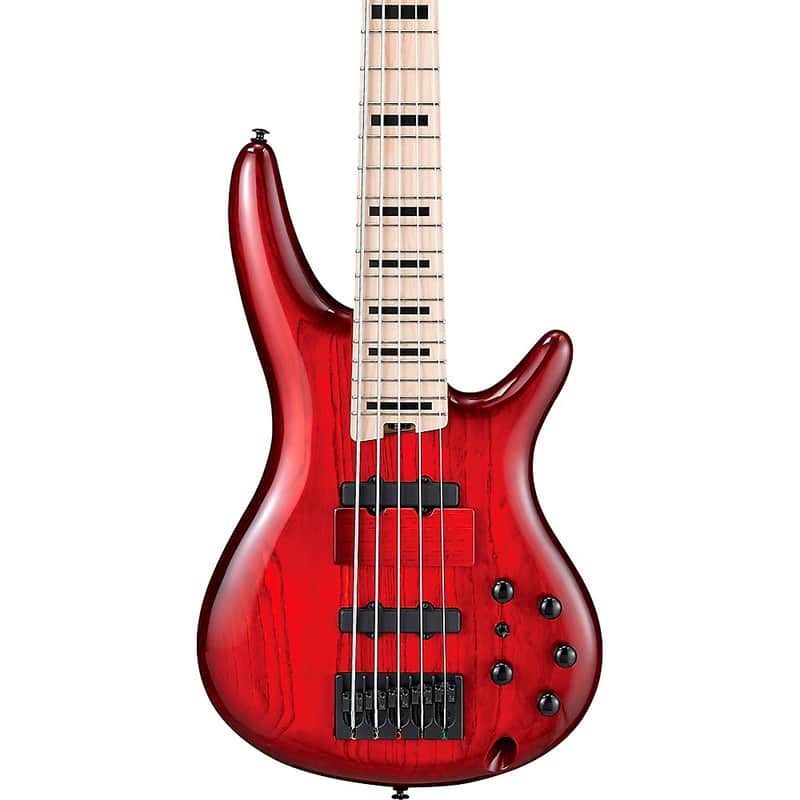 Ibanez ANB205 Adam Nitti Signature 5-String Bass Regular Transparent Wine Red Burst image 1