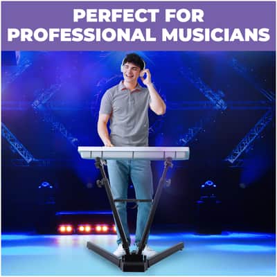 Liquid Stands V-Style Piano Keyboard Stand - Fits 54-88 Key Pianos - Foldable, Portable & Sturdy Keyboard Holder for Stage, Studio & Home image 6