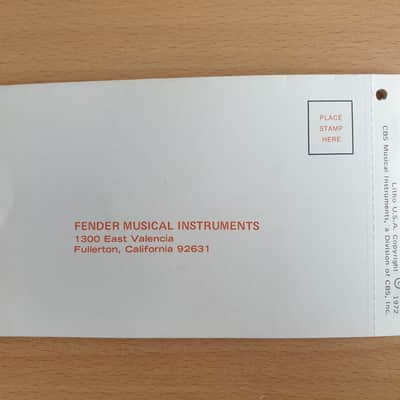 [Vintage] Fender Telecaster Thinline Owner's Manual 1972 (#3) image 2