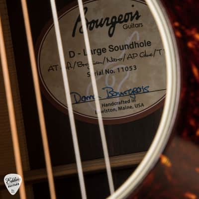 Bourgeois D Large Soundhole T-Bar - Aged Tone Adirondack & Brazilian Rosewood image 18