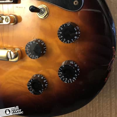 Washburn WI-64DL Idol Singlecut Electric Guitar Quilt Top Tobacco Sunburst image 9