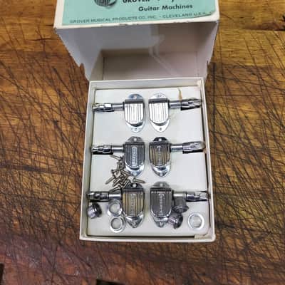 Vintage 1960's New Old Stock Grover Imperial Model 150 Guitar Tuner Set Grommets Screws Opened Box Luthiers Parts image 1