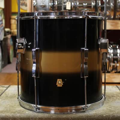 1960s Ludwig 14x14 Club Date Floor Tom in Black and Gold Duco image 2