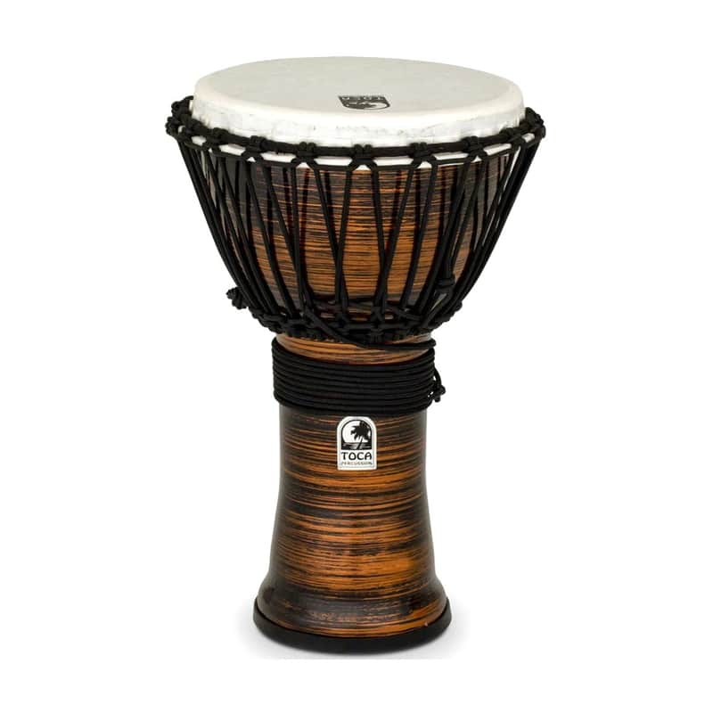 Toca TF2DJ-9SC Freestyle II Rope Tuned 9-Inch Djembe, Copper Spun Finish image 1