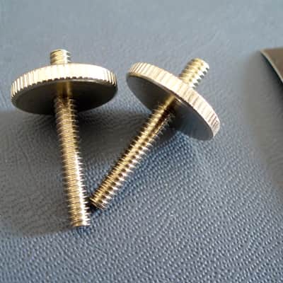 Gibson soft brass 50 thumbwheels and posts for vintage ABR-1 bridge Les Paul Royal Mount 2026 - Nickel image 4