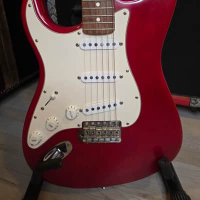 Fender Stratocaster Highway One USA LH Left Hand 2004 - Crimson Red Transparent Nitro Finish American Strat image 4