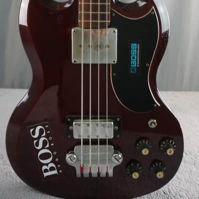 Greco SG-Style Bass MIJ Cherry Red Vintage Short Scale Bass Guitar image 1