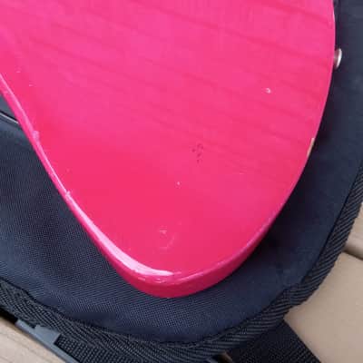 Vintage 1980's BC Rich NJ Series Mockingbird Electric Guitar w/ Gig Bag! Hot Pink, Japan! image 8