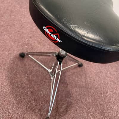 Gibraltar 6608 6600 Series Moto Seat Motorcycle-Style Drum Throne 2010s - Black/Chrome image 3