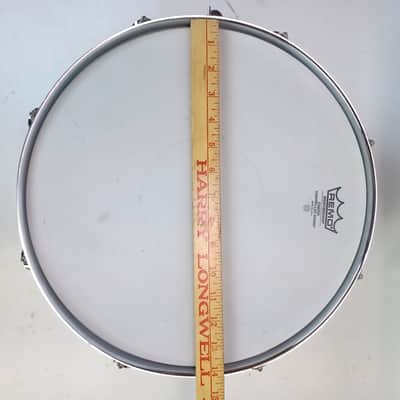 Pearl 5.5x14"Mirror Chrome Steel Shell Snare Drum 8-Lug Remo CS + Ambassador image 12
