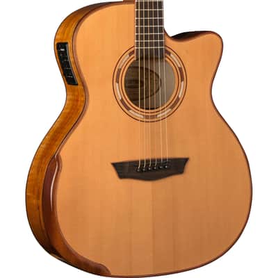 Washburn WCG66SCE Comfort Series Grand Auditorium Acoustic Electric Guitar, Natural Spalt Maple image 3