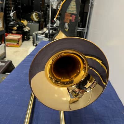 Used Yamaha YSL-682G Large Bore Tenor Trombone w/ F Attachment with Case and Mouthpiece Just Serviced image 5