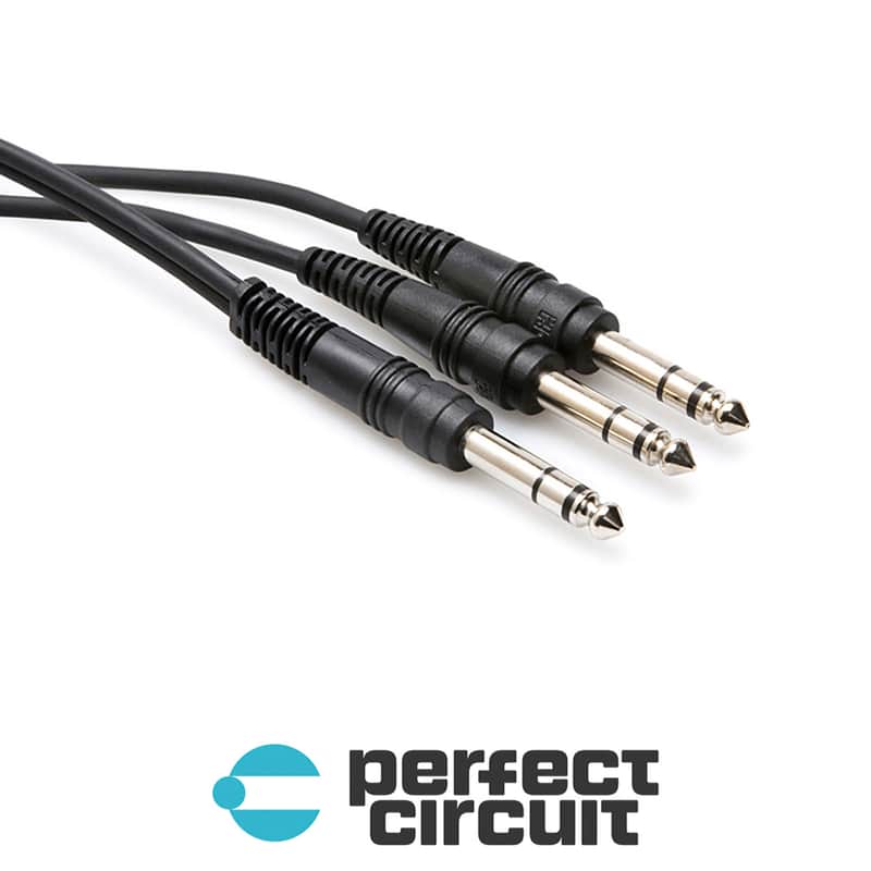 Hosa CYS-103 1/4" TRS to Dual 1/4" TRS Y Cable - 3FT image 1