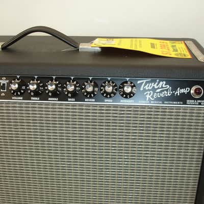 2002 Fender '65 Twin Reverb 85-Watt 2x12" Combo Guitar Amp w/ Footswitch & Cover image 8