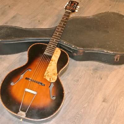 1940's S.S. Stewart by Harmony H1328 Archtop Guitar- Fancy Inlay Binding image 24